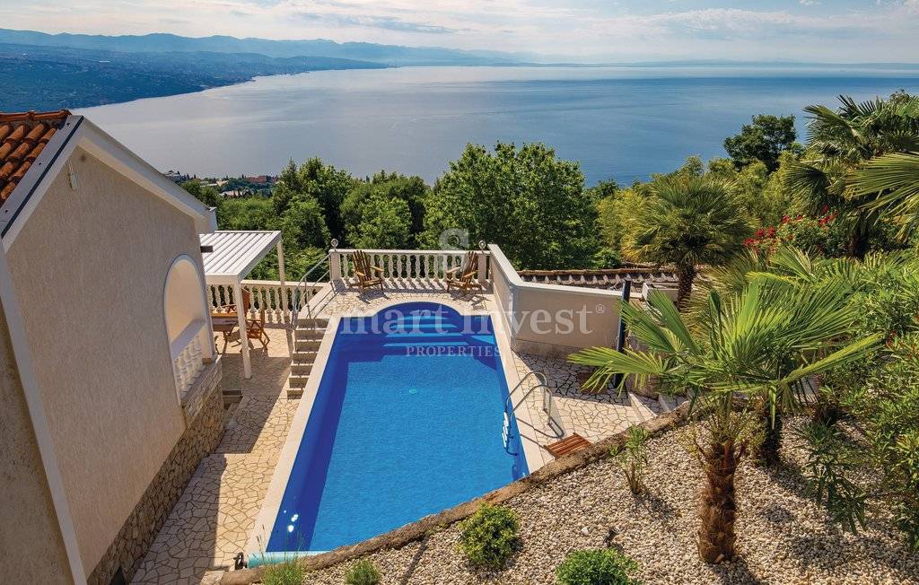 OPATIJA, Spacious house with pool and amazing panoramic sea view