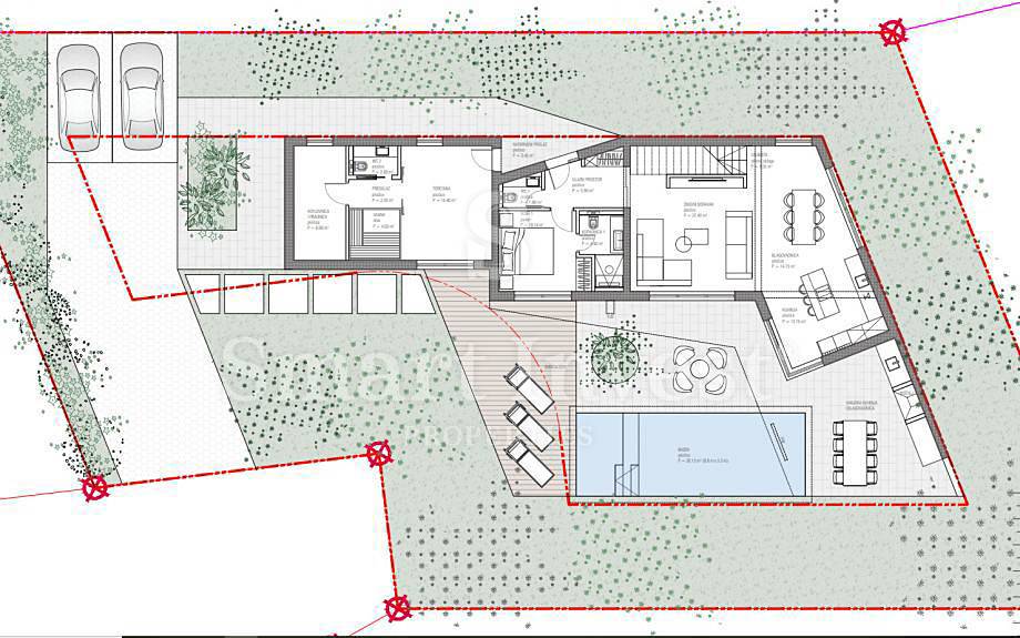 POREČ, LUXURY 4-BEDROOMS VILLA 5 km to the sea, under construction