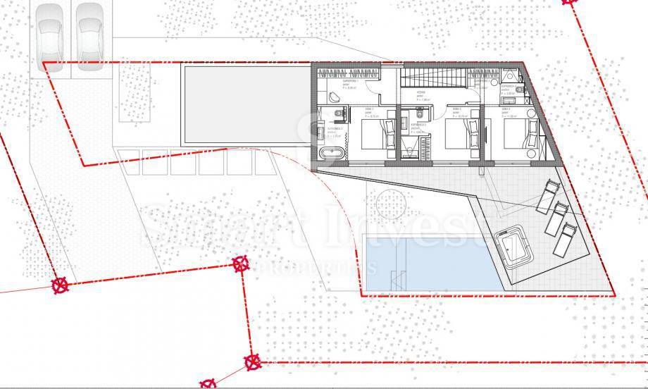 POREČ, LUXURY 4-BEDROOMS VILLA 5 km to the sea, under construction