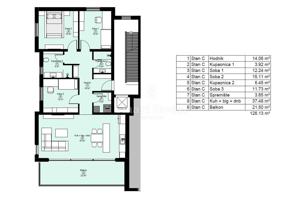 RIJEKA - KOSTRENA, SUPERB 3-BEDROOMS APARTMENT NEAR THE BEACH 