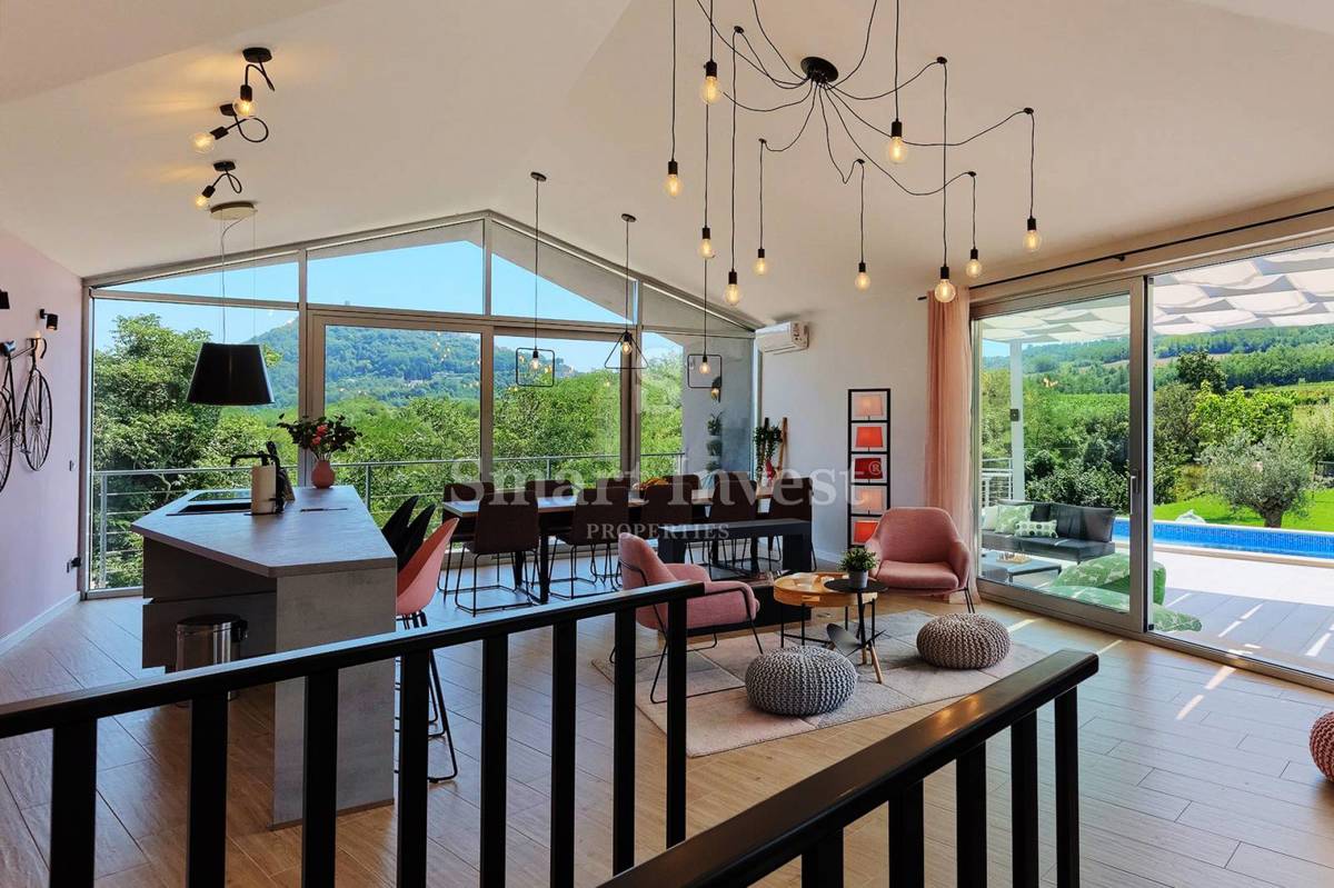 ISTRIA, MODERN VILLA WITH AMAZING VIEW OF MOTOVUN, for sale