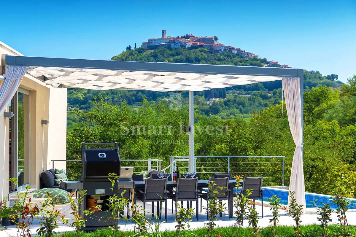 ISTRIA, MODERN VILLA WITH AMAZING VIEW OF MOTOVUN, for sale