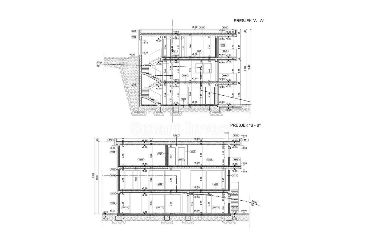 IČIĆI - POLJANE, zemljišče z gradbenim dovoljenjem za vilo z bazenom (A)