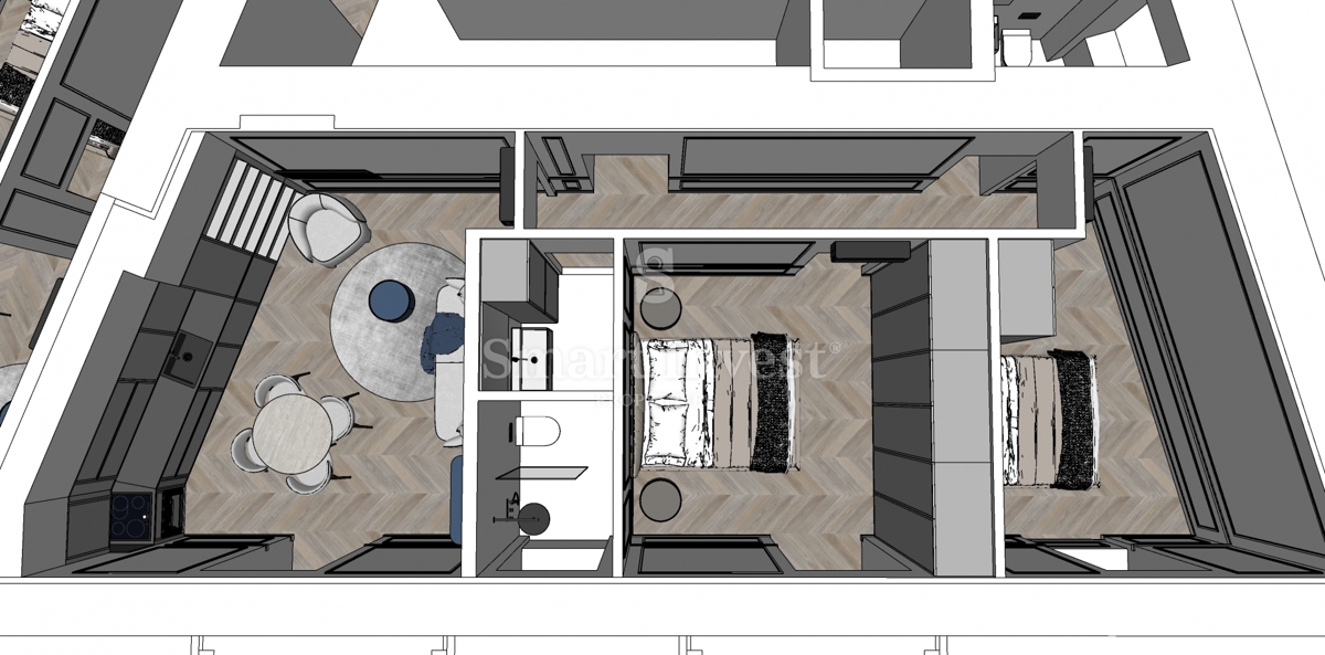 OPATIJA, luksuzno stanovanje z balkonom v stari vili blizu morja