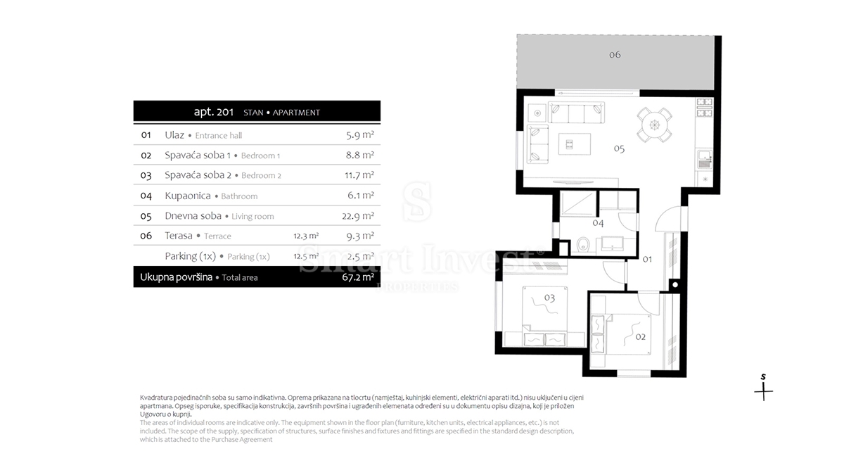 ISTRA - PREMANTURA, 3-sobno stanovanje z vrtom in bazenom, v novogradnji