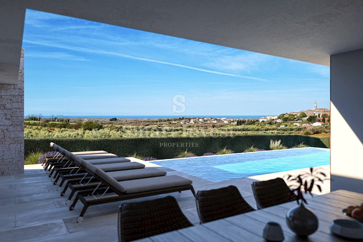 ISTRIA - VIŠNJAN, Modern villas with sea view, for sale