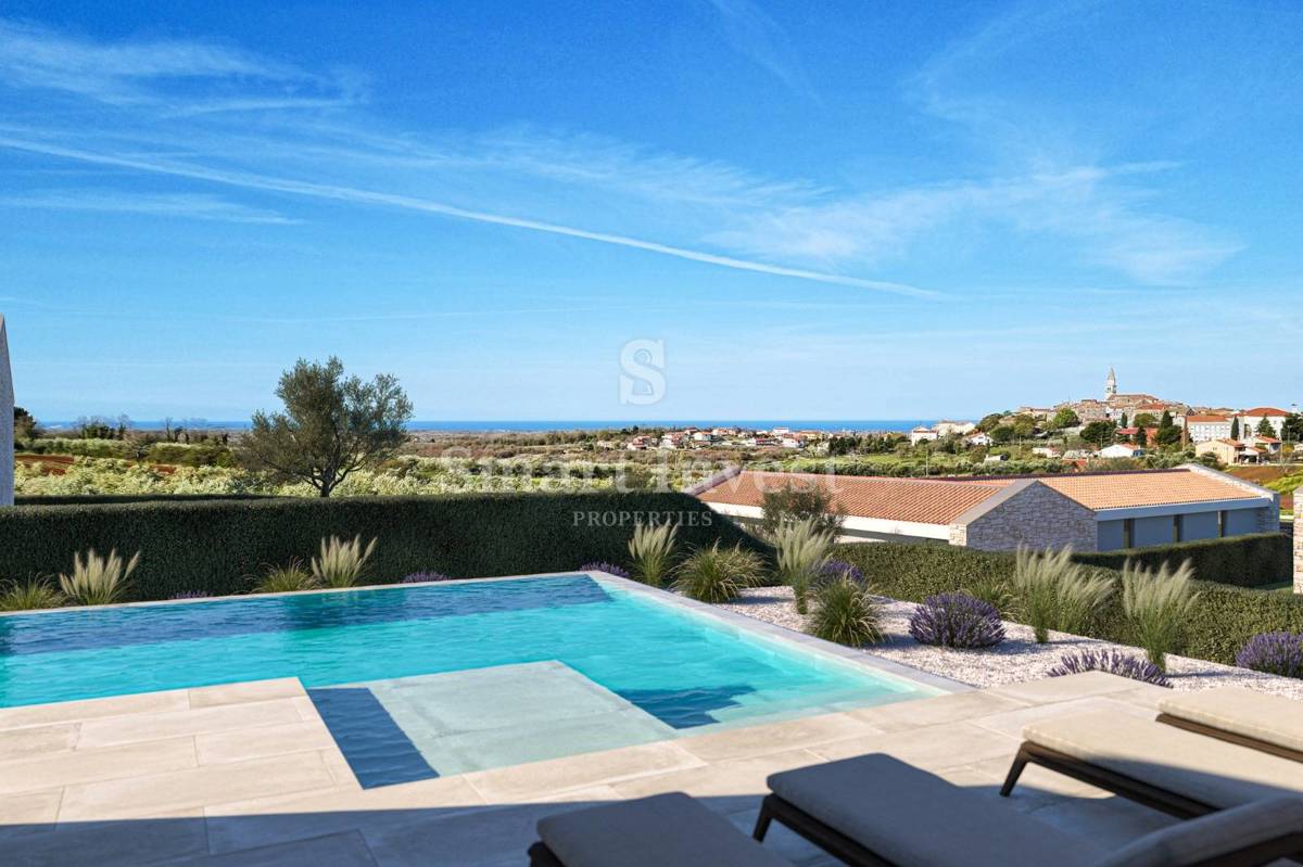 ISTRIA - VIŠNJAN, Modern villas with sea view, for sale
