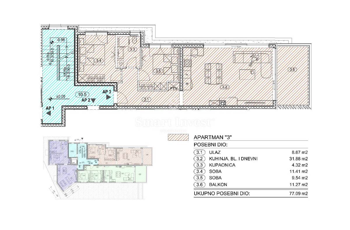 Stanovanje Opatija, 65,02m2