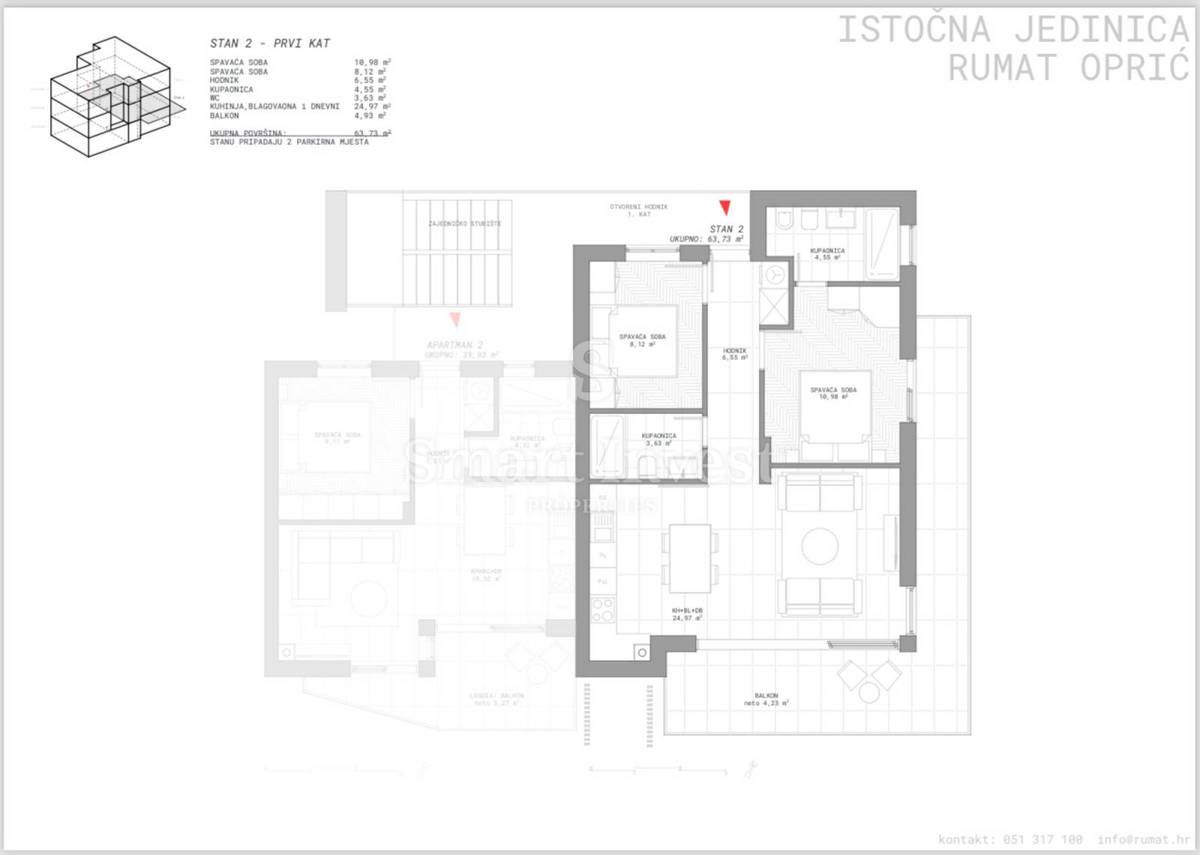 Stanovanje Ika, Opatija - Okolica, 69,36m2