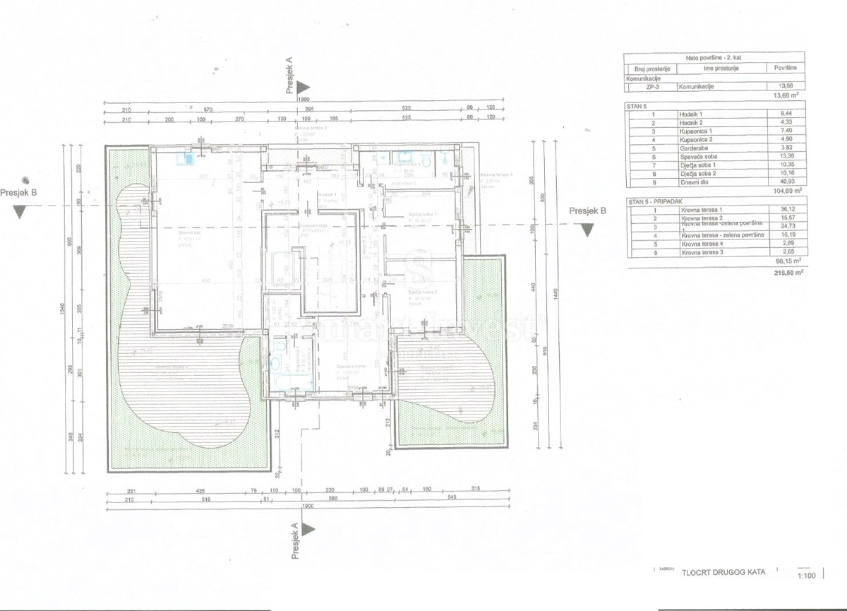 RIJEKA - BIVIO, zemljišče z gradbenim dovoljenjem za 5 stanovanj