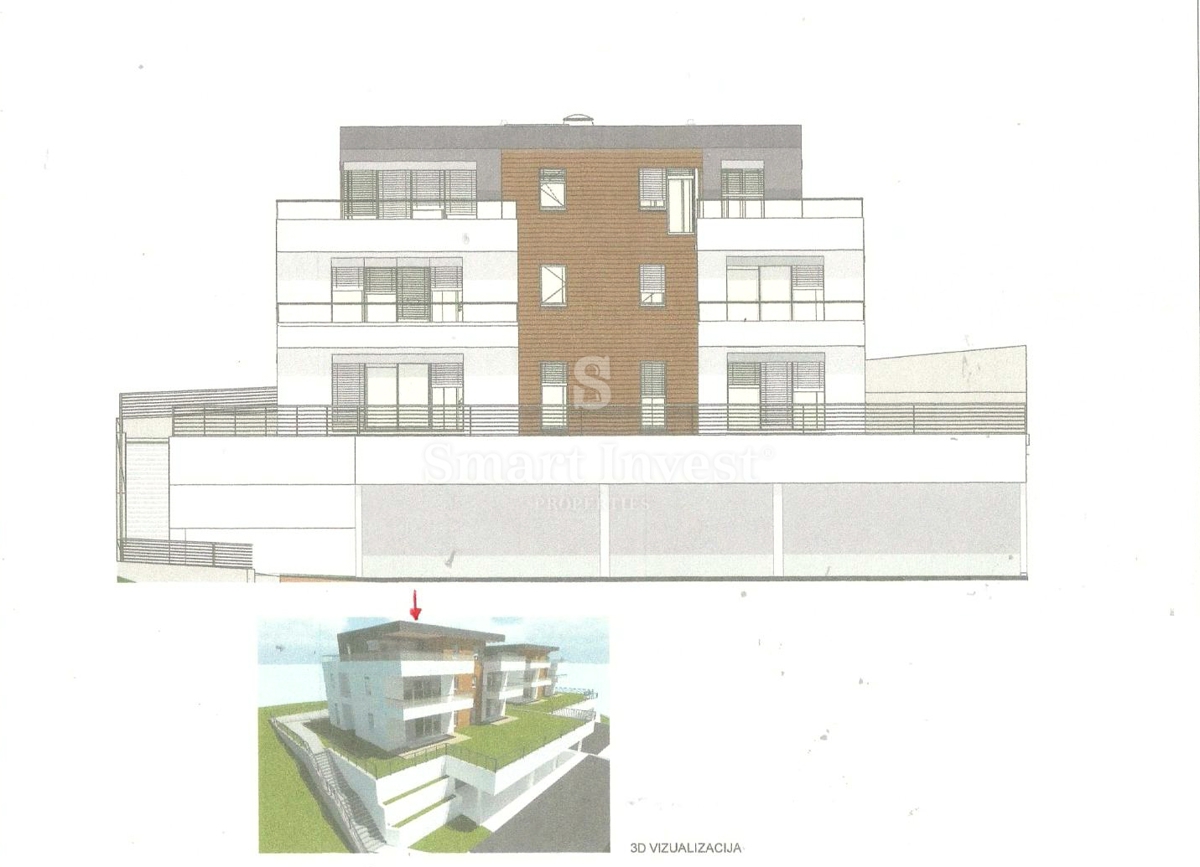 RIJEKA - BIVIO, zemljišče z gradbenim dovoljenjem za 5 stanovanj