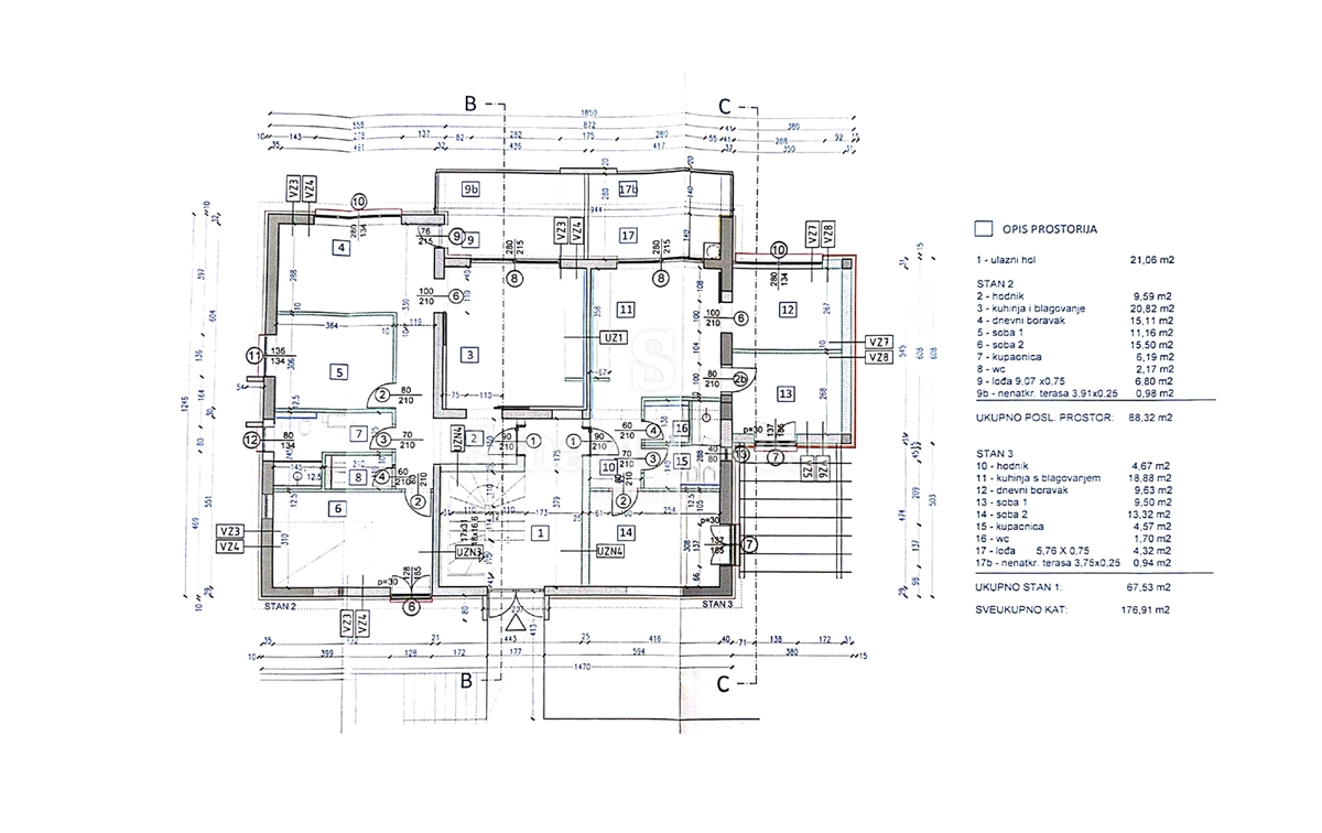 IKA - OPRIĆ, vila s 4 apartmaji in panoramskim pogledom na morje