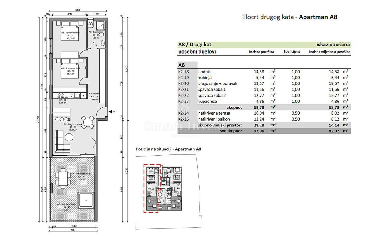 OPATIJA, Luxury 2-bedrooms apartment with sea view and garage