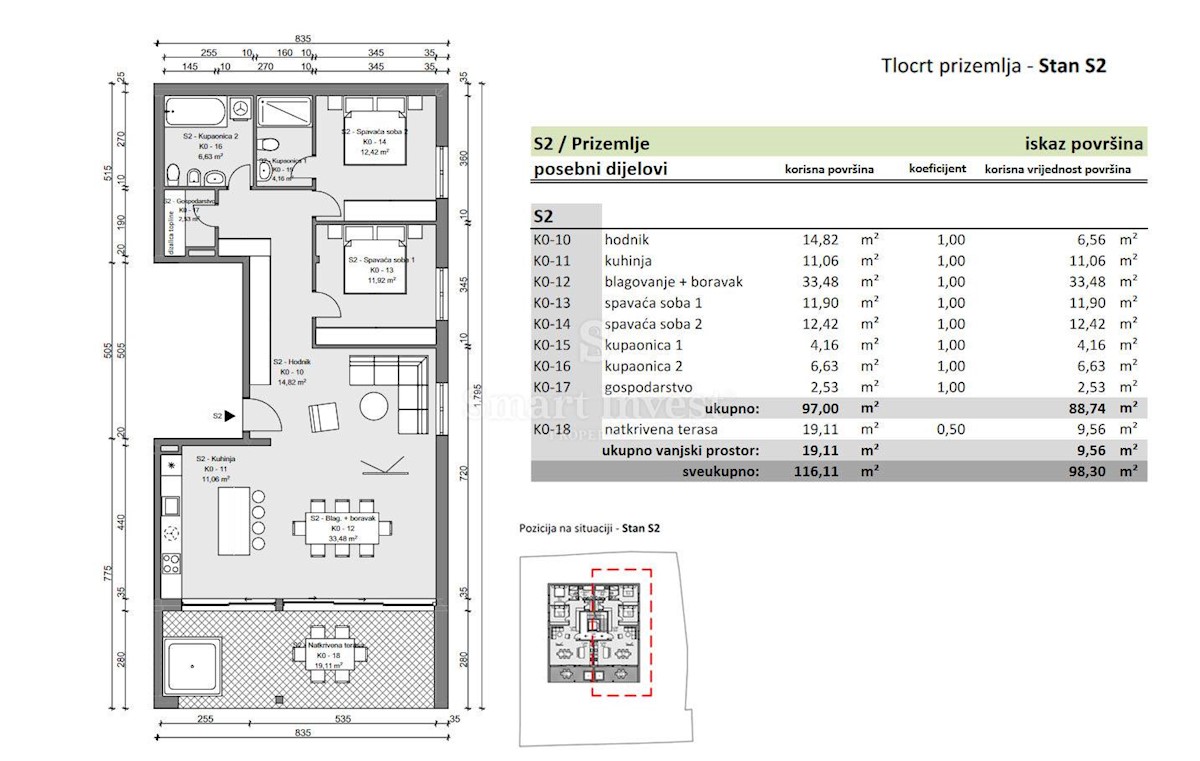 OPATIJA, Luxury 2-bedrooms apartment with sea view and garage