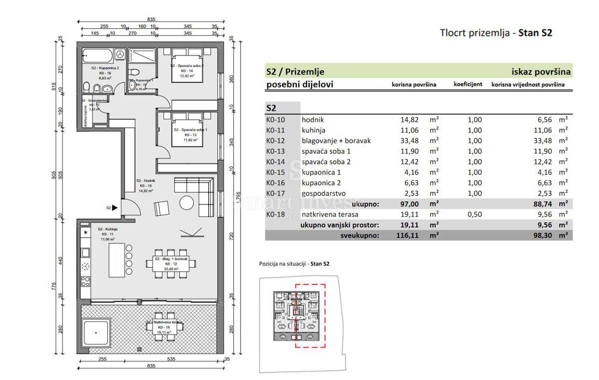 OPATIJA, Luxury 2-bedrooms apartment with sea view and garage