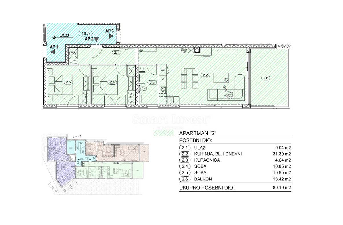 Stanovanje Opatija, 65,02m2