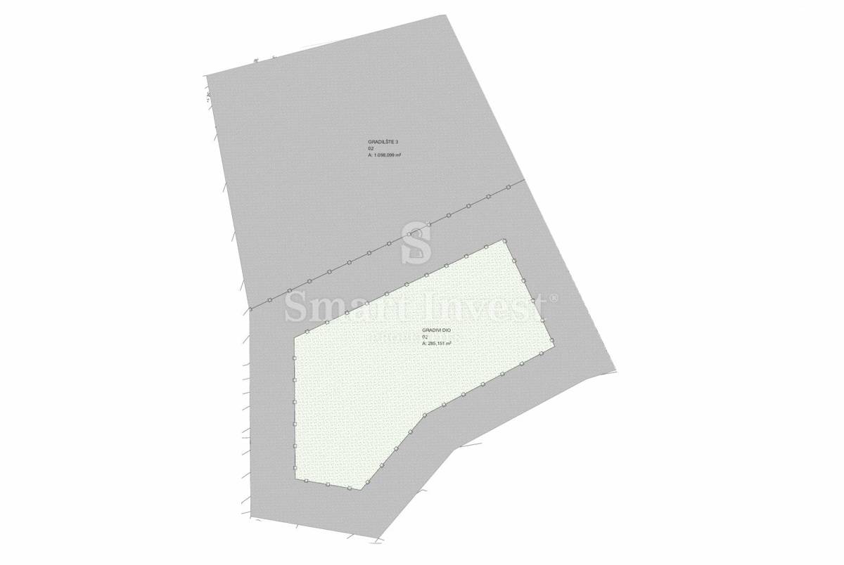 MOŠĆENIČKA DRAGA, zemljišče 1098 m2 za gradnjo vile blizu morja