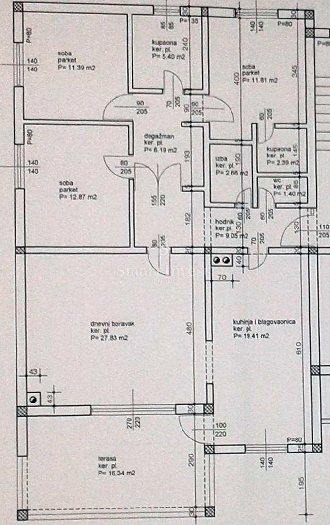 Stanovanje Marčeljeva Draga, Rijeka, 122,50m2