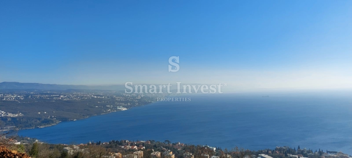 OPATIJA - BREGI, gradbeno zemljišče s panoramskim pogledom na morje