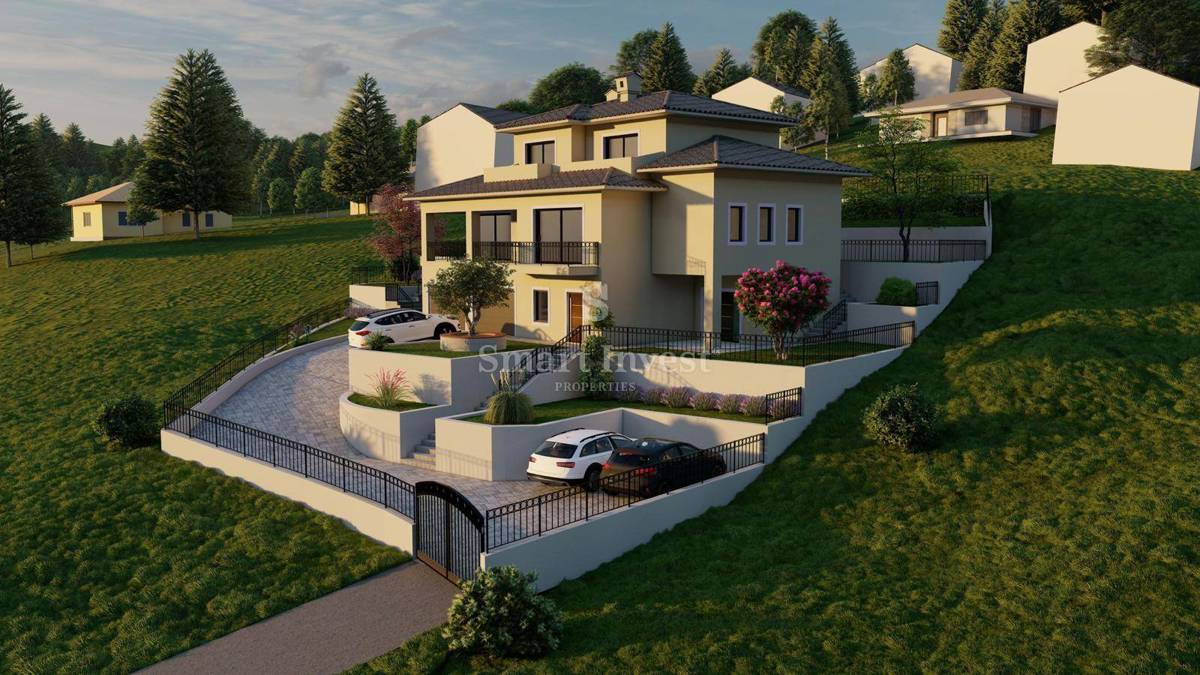 OPATIJA - POBRI, gradbeno zemljišče za gradnjo vile s pogledom na morje
