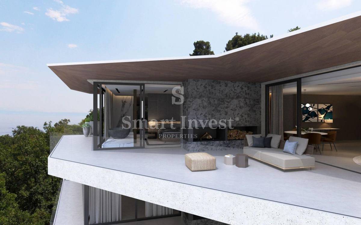 OPATIJA - CENTER, luksuzni 3-sobni penthouse, bazen, pogled na morje