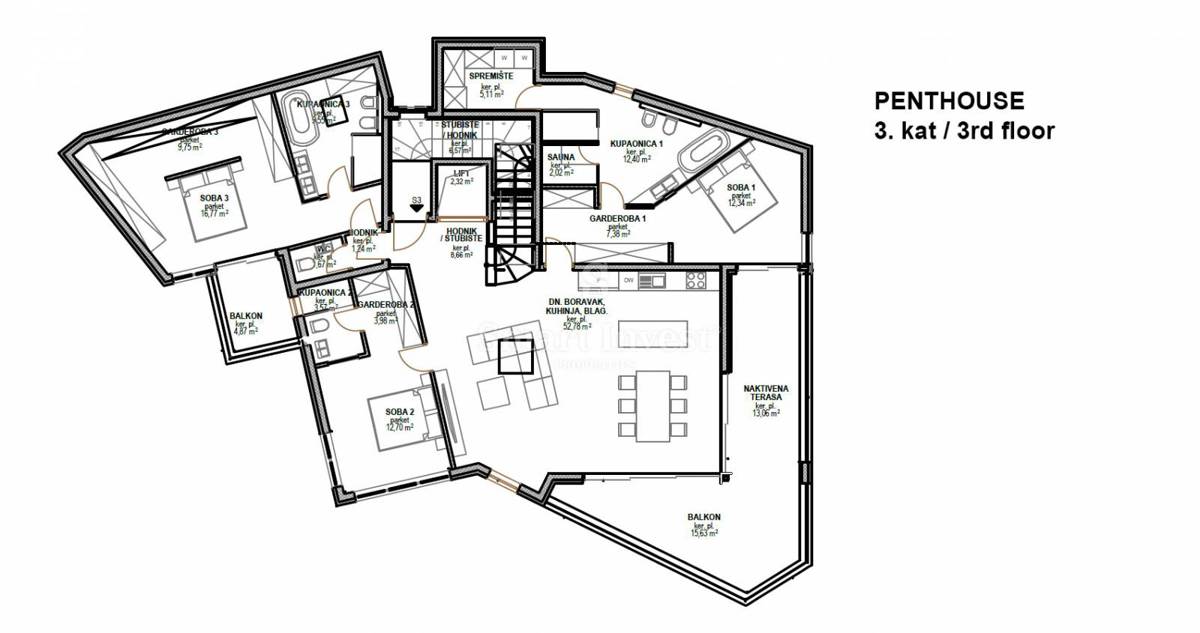 OPATIJA - CENTER, Luxury penthouse with roof terrace and pool near the sea! (S3) 