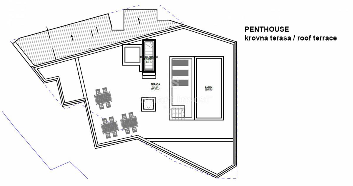OPATIJA - CENTER, Luxury penthouse with roof terrace and pool near the sea! (S3) 
