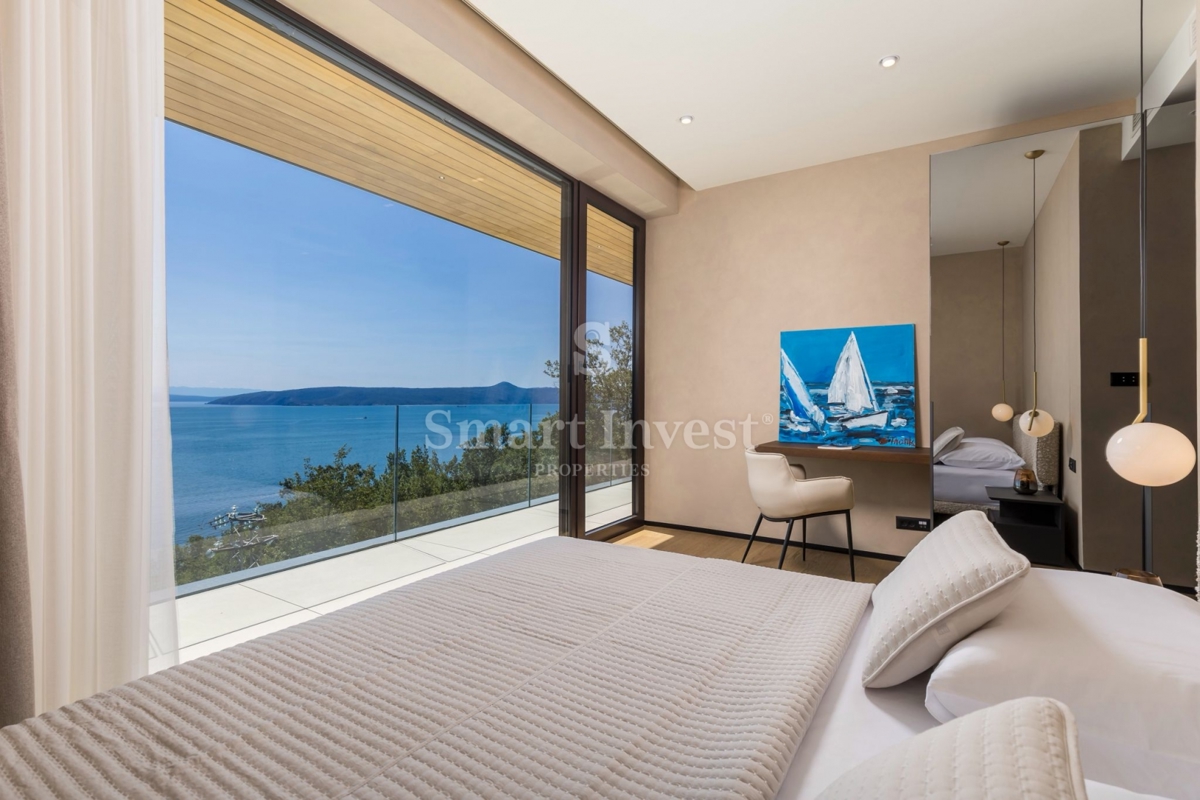 MOŠĆENICE, luksuzna vila z bazenom in panoramskim pogledom na morje