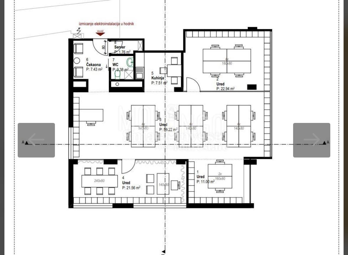 Poslovni prostor Brajda, Rijeka, 145m2