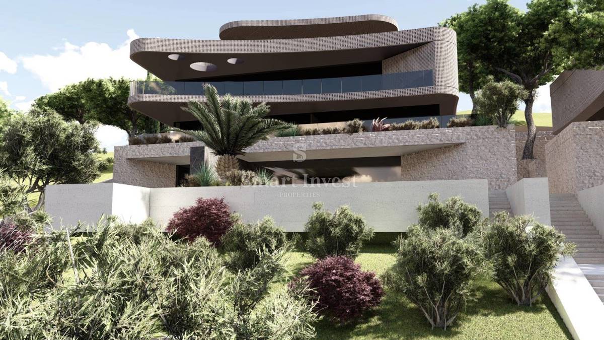 OPATIJA, zemljišče z lokacijskim dovoljenjem za gradnjo 3 vil s pogledom na morje