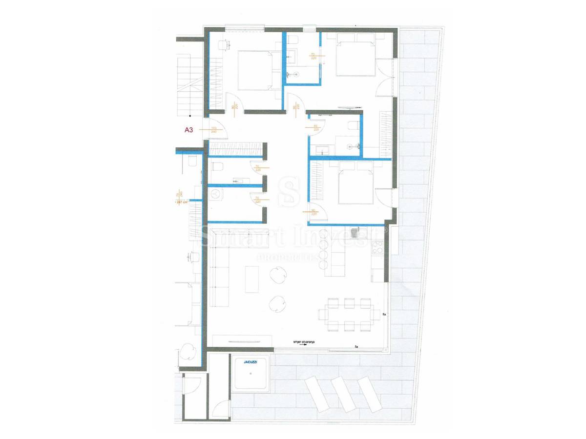 OPATIJA, Luxury 3-bedrooms apartment with sea view and garage 