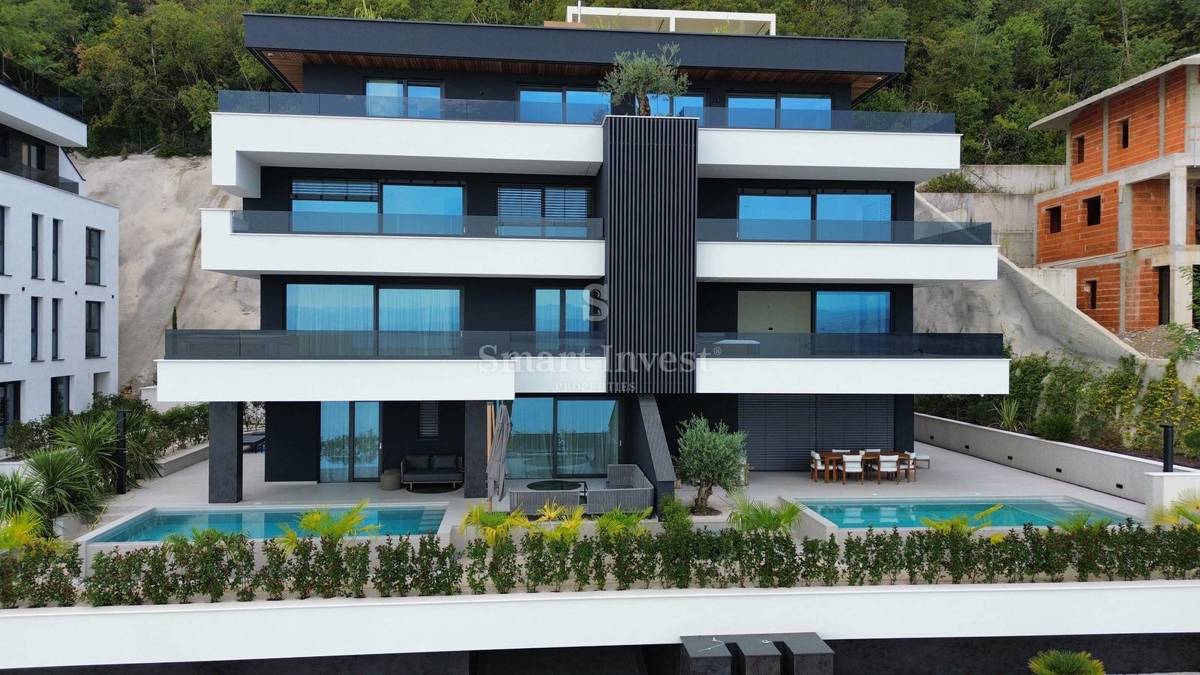 OPATIJA, Luxury 3-bedrooms apartment with sea view and garage 
