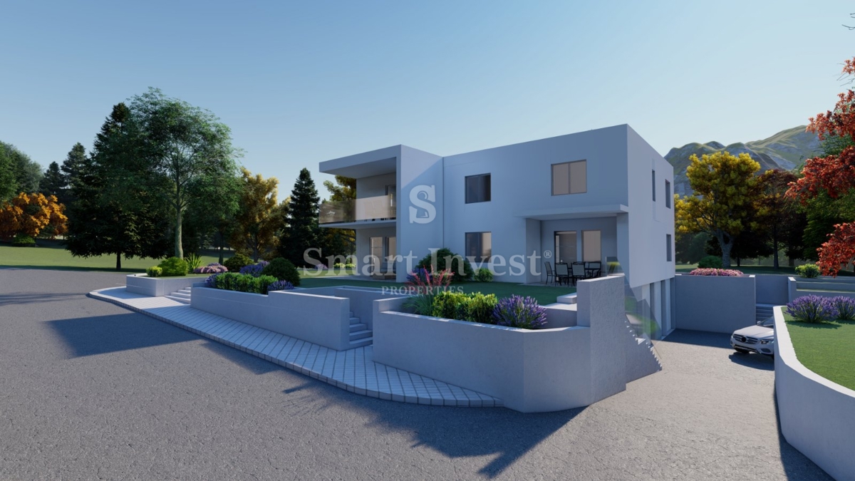 KASTAV, 3-sobno stanovanje z garažo in vrtom v novogradnji