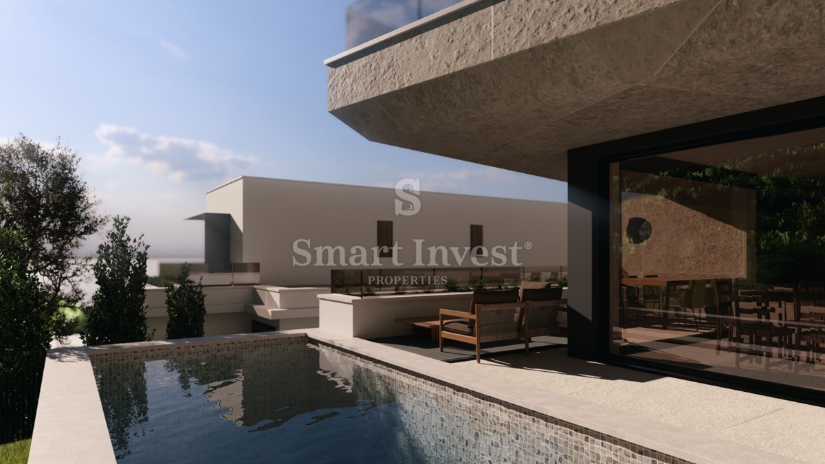 IČIĆI, novo stanovanje z bazenom in garažo v bližini morja (A1)