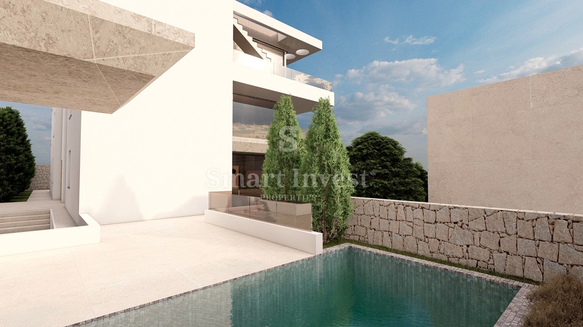 IČIĆI, novo stanovanje z bazenom in garažo v bližini morja (A1)