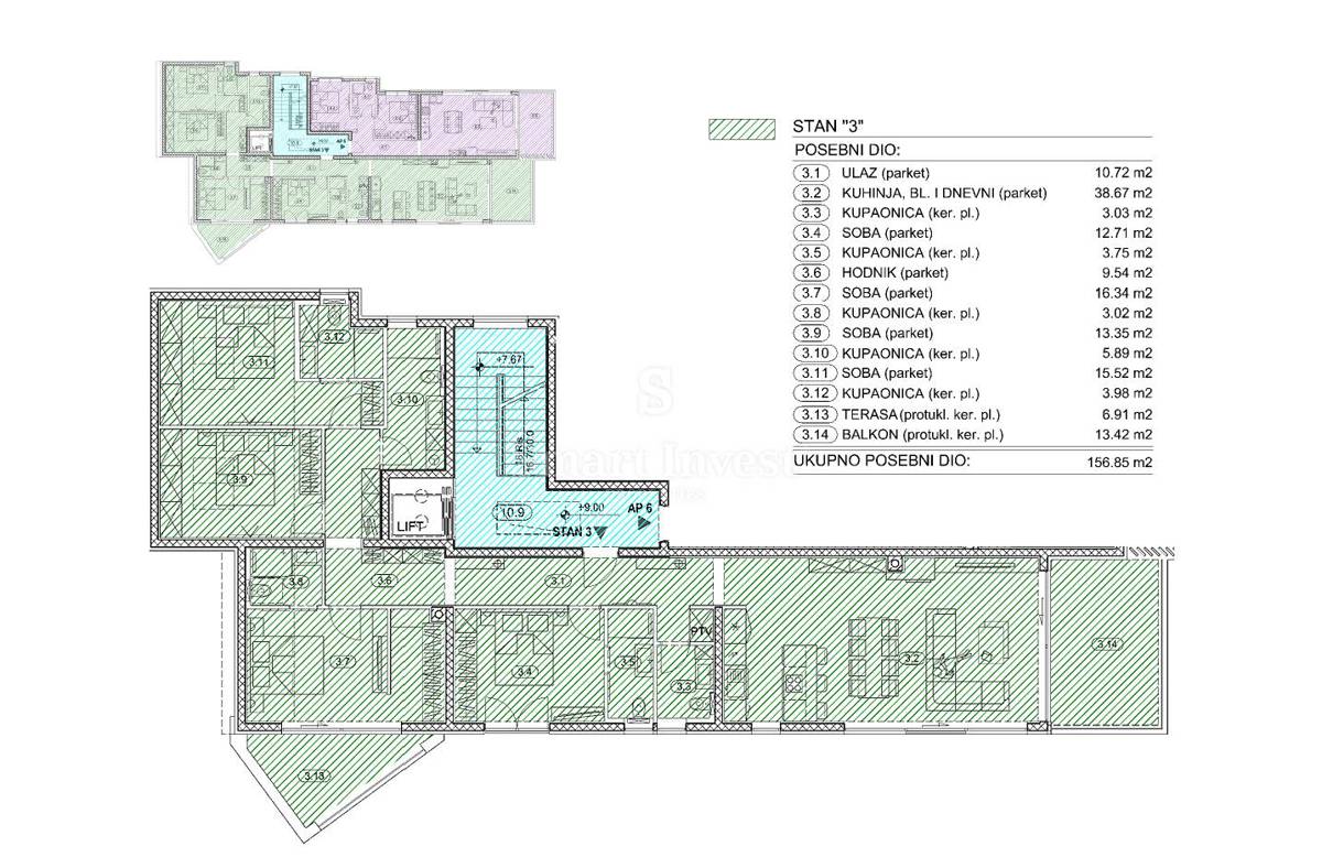 Stanovanje Opatija, 65,02m2