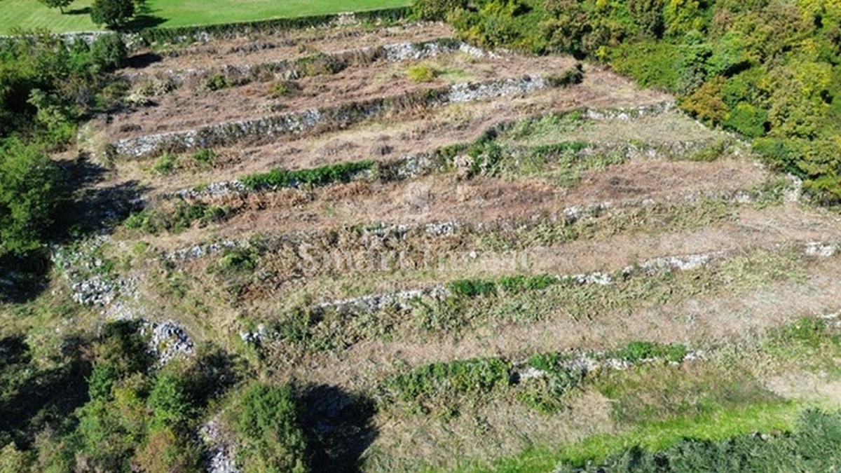 IČIĆI - POLJANE, zemljišče z gradbenim dovoljenjem za 3 vile z bazeni