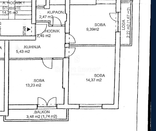 Stanovanje Lovran, 53m2