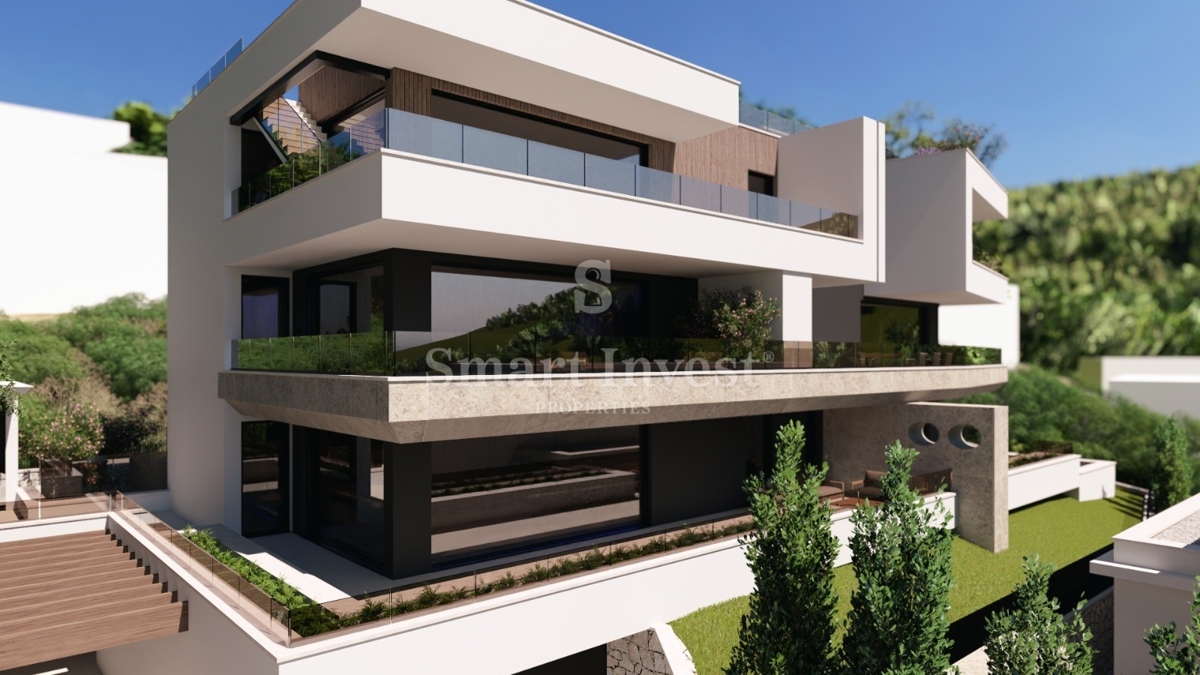 IČIĆI, novo stanovanje z bazenom in garažo v bližini morja (A1)