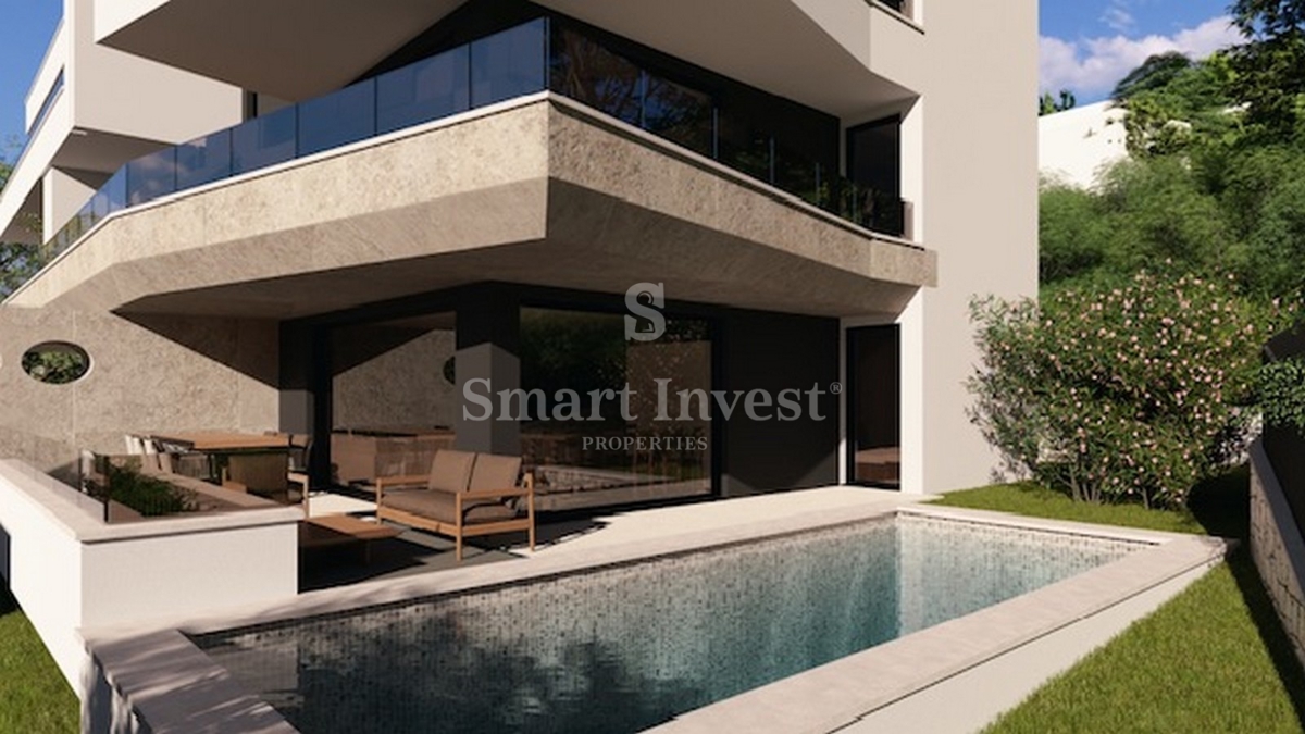 IČIĆI, novo stanovanje z bazenom in garažo v bližini morja (A1)