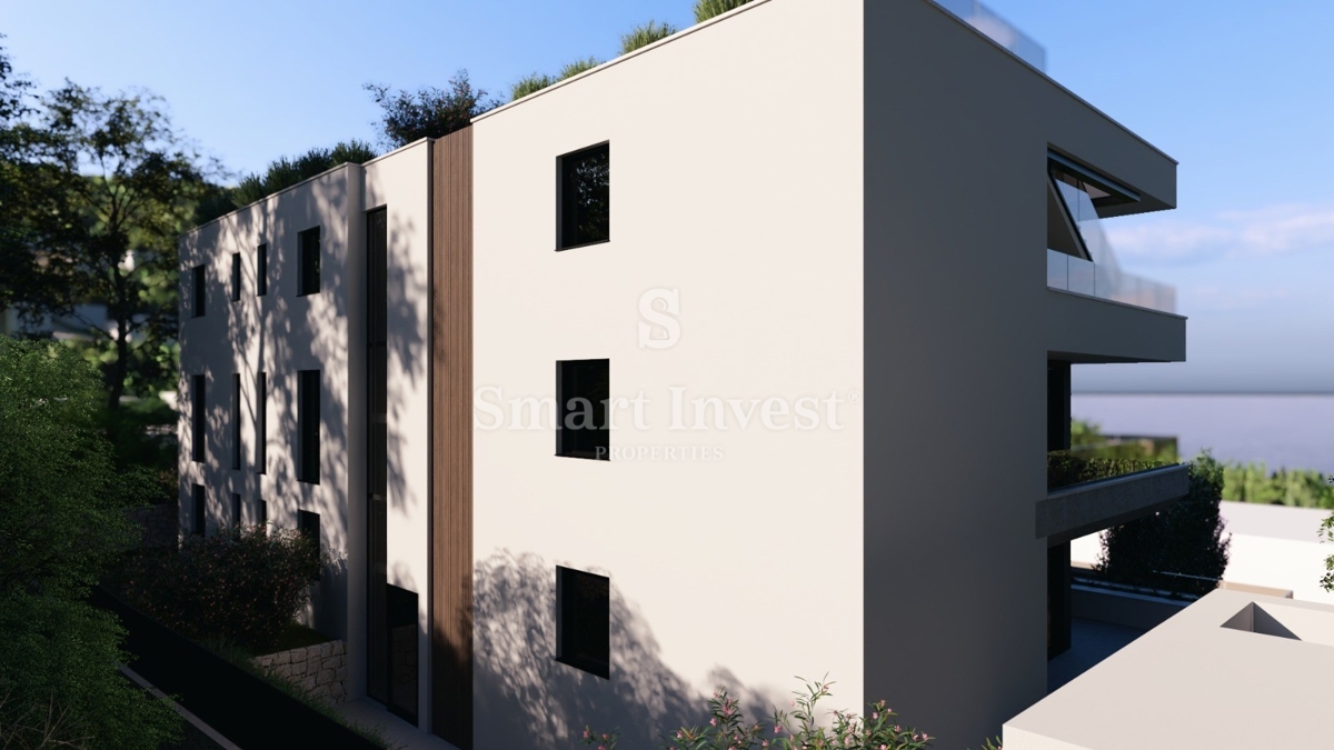 IČIĆI, novo stanovanje z bazenom in garažo v bližini morja (A1)