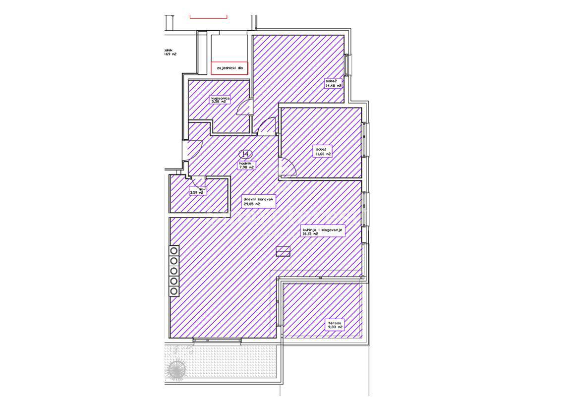 OPATIJA - CENTER, EXCLUSIVE 2-BEDROOMS APARTMENT WITH GARAGE AND SEA VIEW
