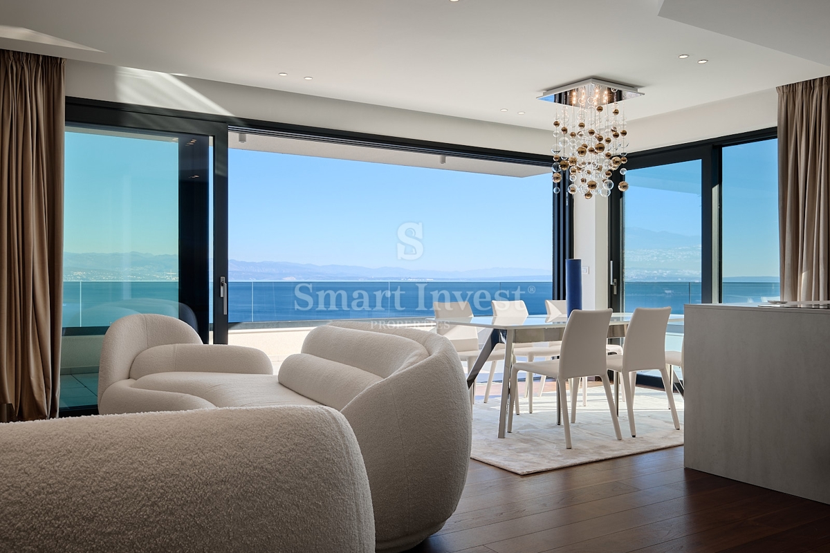 OPATIJA, luksuzno 3-s stanovanje z odprtim pogledom na morje in garažo (S2)