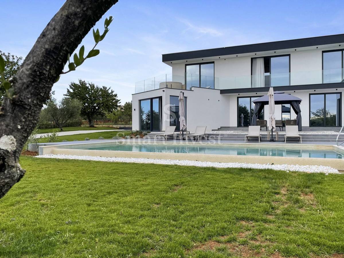 ISTRA - POREČ, Moderna vila s pogledom na morje in ogrevanim bazenom, prodamo