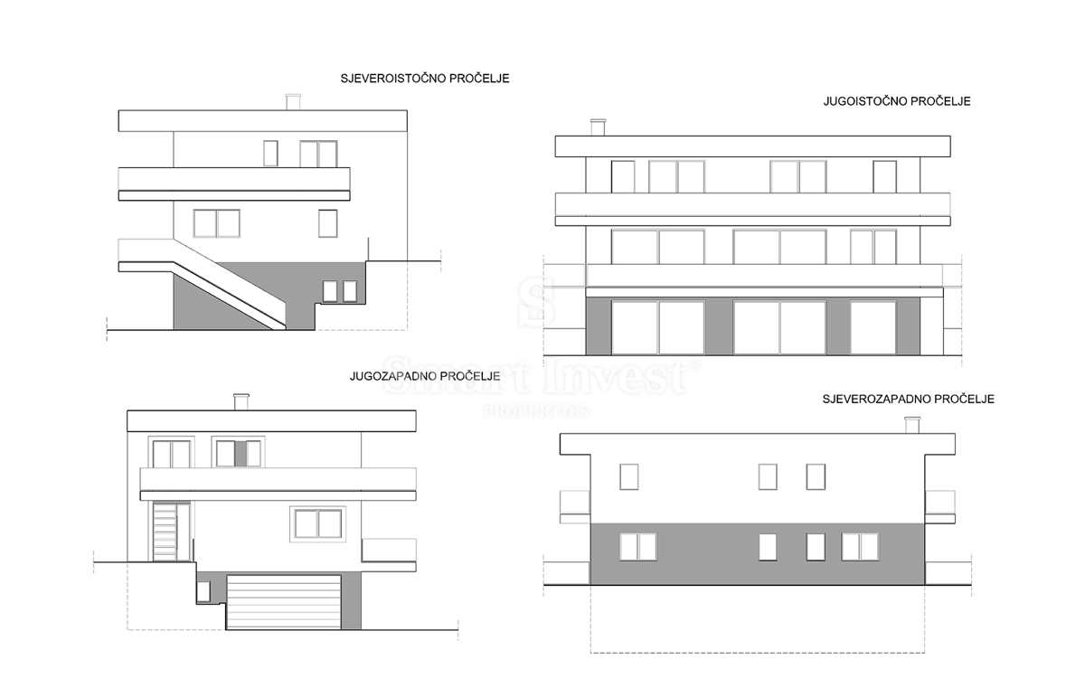 IČIĆI - POLJANE, zemljišče z gradbenim dovoljenjem za vilo z bazenom (A)