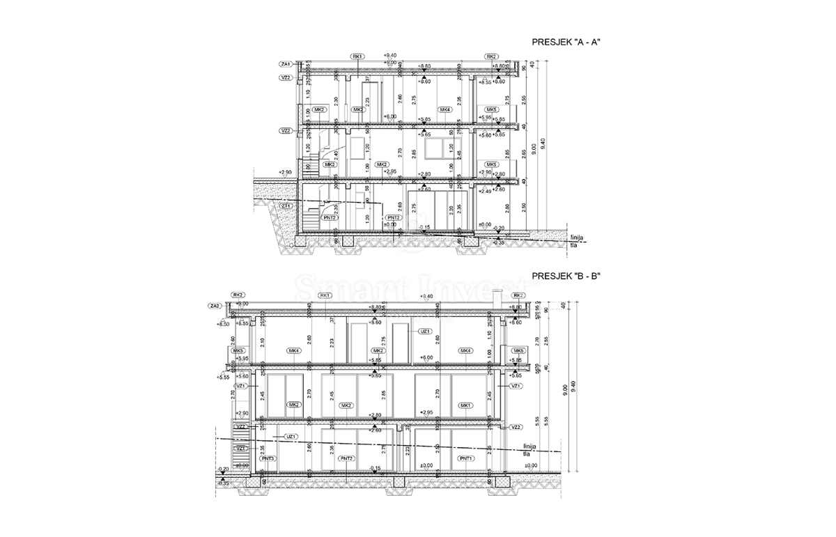 IČIĆI - POLJANE, zemljišče z gradbenim dovoljenjem za vilo z bazenom (A)