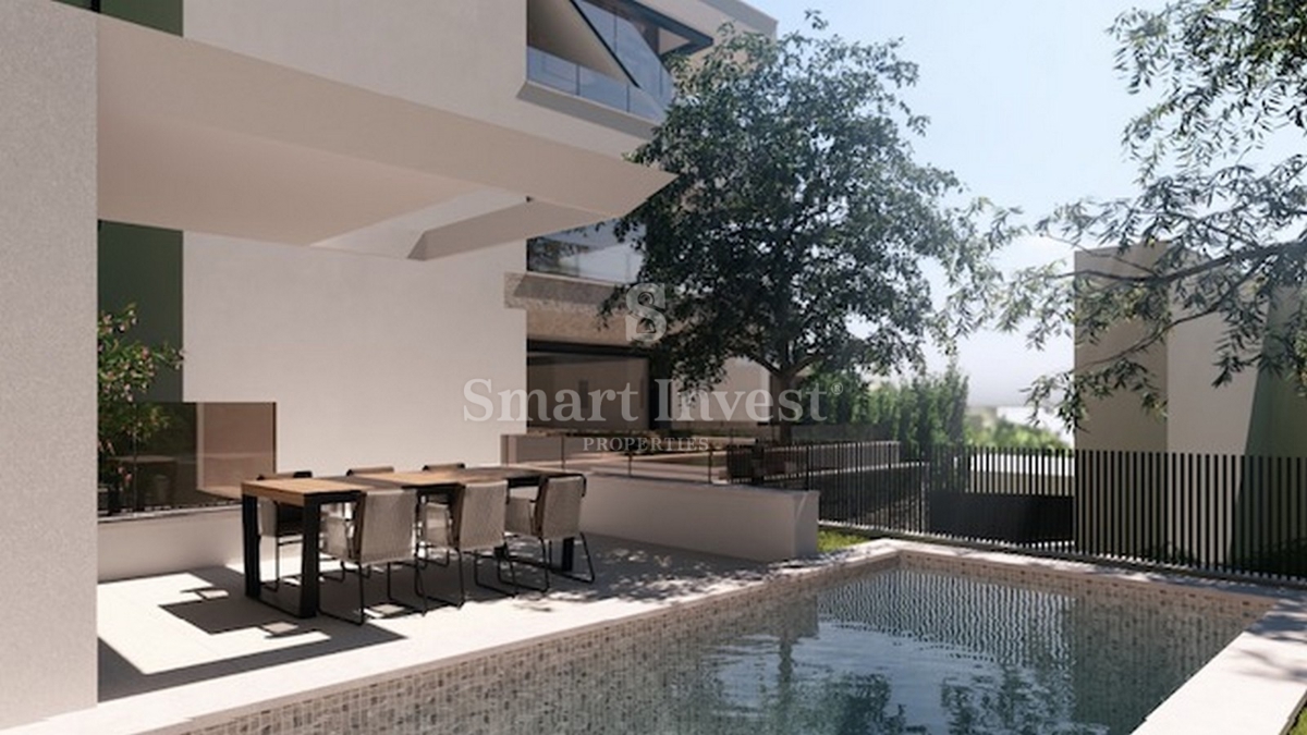 IČIĆI, novo stanovanje z bazenom in garažo v bližini morja (S1)