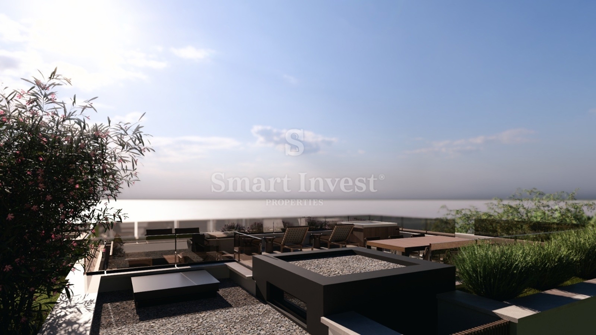 IČIĆI, novo stanovanje s strešno teraso v bližini morja (A3)