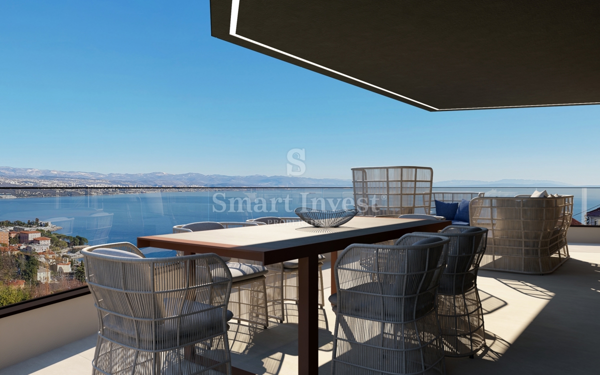 OPATIJA, luksuzni penthouse v stanovanjskem kompleksu s SPA in fitnesom