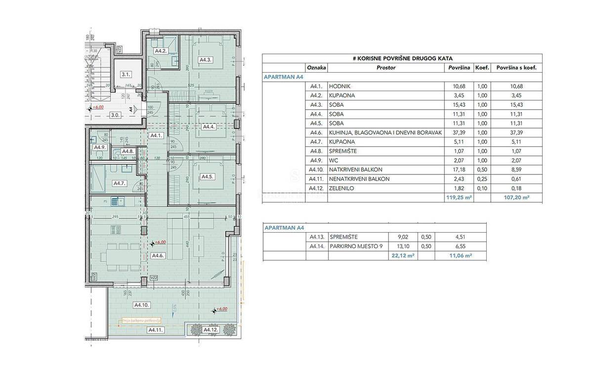 OPATIJA, Luxury 3-bedrooms apartment with sea view and garage (A4) 